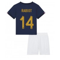 Koszulka piłkarska Francja Adrien Rabiot #14 Strój Domowy dla dzieci MŚ 2022 tanio Krótki Rękaw (+ Krótkie spodenki)